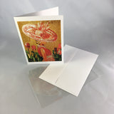 Lady in Red Design Greeting Card
