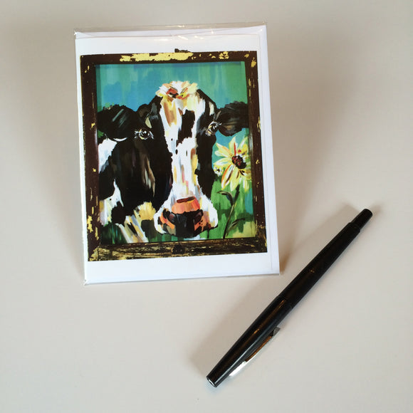 2014 Rustic Cow Design 1 Greeting Card