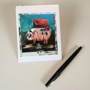 2014 Pig Design Greeting Card