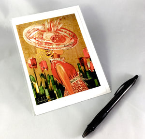 Lady in Red Design Greeting Card